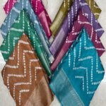 Dumpy Soft Silk Bandhani Printed Leheriya Zari Patta Saree Collection