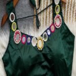 Malai Satin Mirror Work Blouse Desing Collection