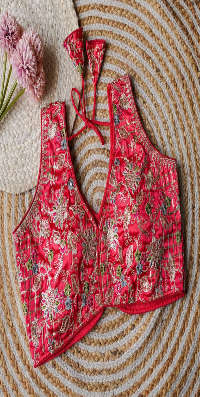 Silk Embroidery Sequence Coding Blouse Collection - Image 2