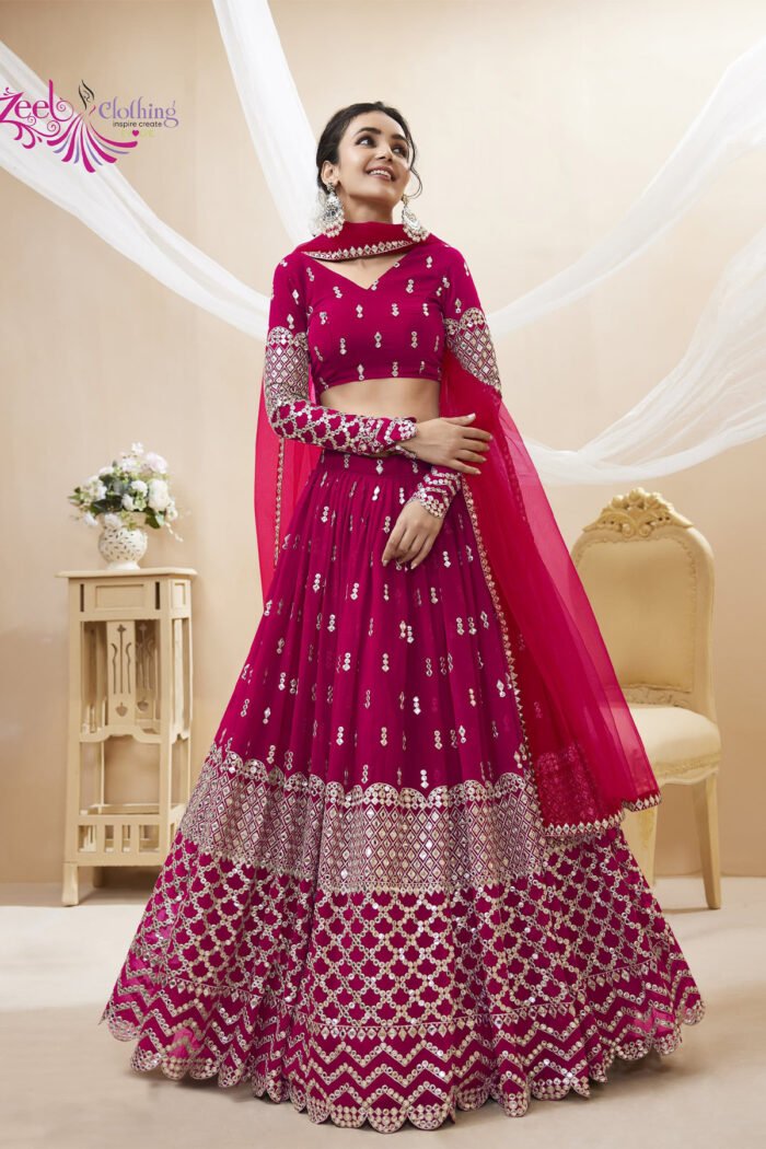 Zeel Lehenga Georgette Sequins Embroidery Work - Image 3