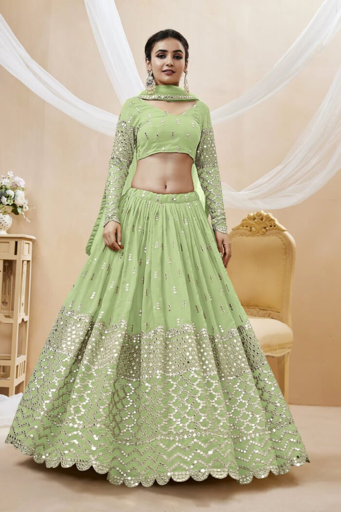 Zeel Lehenga Georgette Sequins Embroidery Work - Image 2