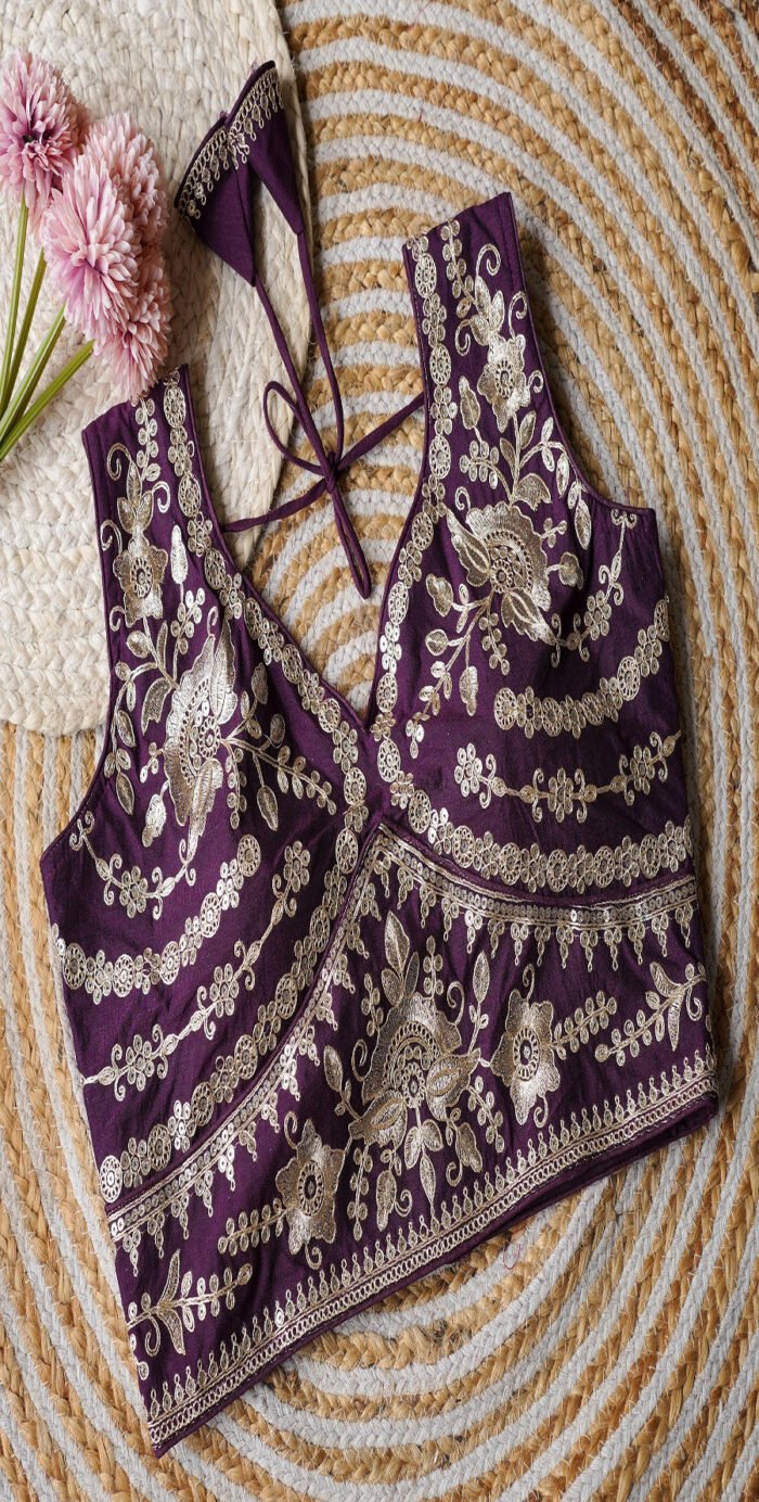 Beautiful Embroidery Sequence And Coding Blouse C ollection - Image 6