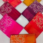 Festive Motifs Design Saree with Zari Patta Detailing