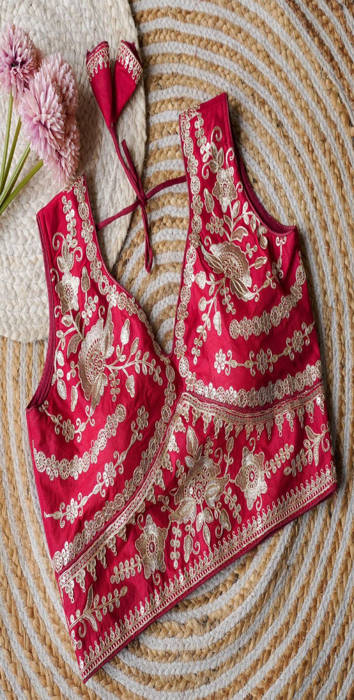 Beautiful Embroidery Sequence And Coding Blouse C ollection - Image 9