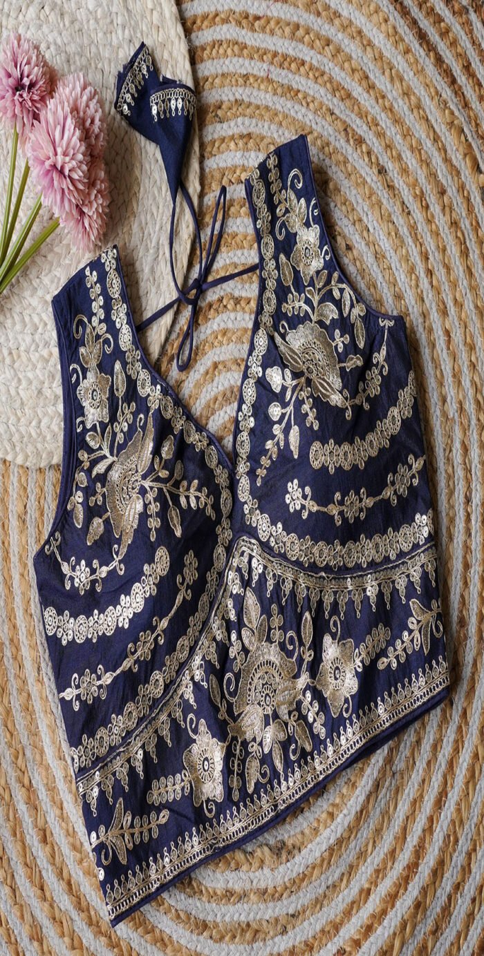 Beautiful Embroidery Sequence And Coding Blouse C ollection - Image 4