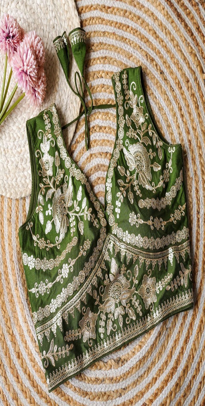 Beautiful Embroidery Sequence And Coding Blouse C ollection - Image 3