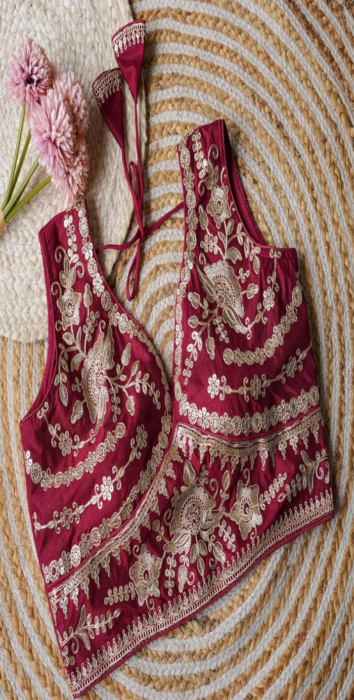 Beautiful Embroidery Sequence And Coding Blouse C ollection - Image 2