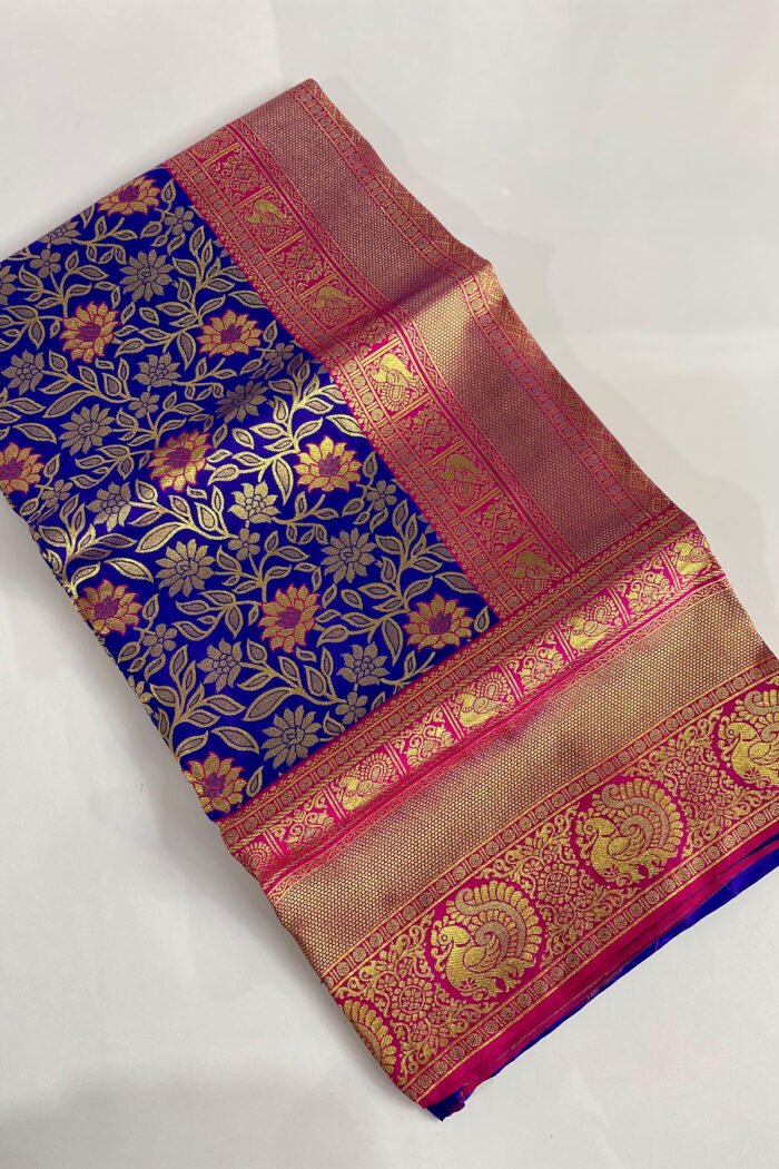 Pure Soft Silk Saree With Jaal Design Collection - Image 15