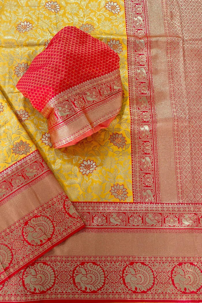 Pure Soft Silk Saree With Jaal Design Collection - Image 8