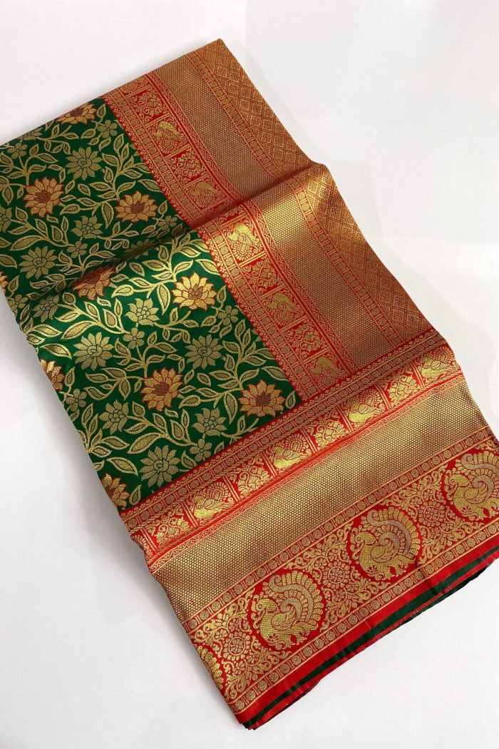 Pure Soft Silk Saree With Jaal Design Collection - Image 18