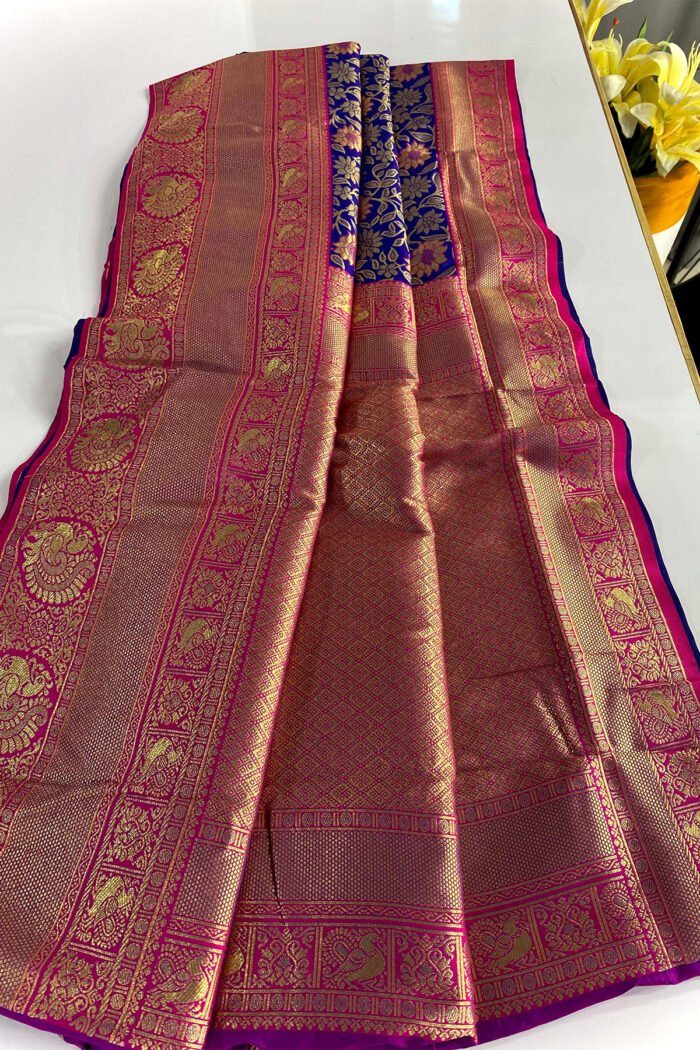 Pure Soft Silk Saree With Jaal Design Collection - Image 16