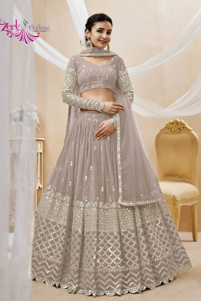 Zeel Lehenga Georgette Sequins Embroidery Work - Image 10