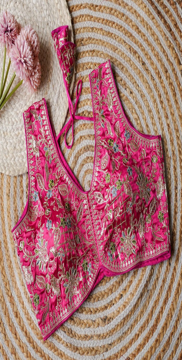 Silk Embroidery Sequence Coding Blouse Collection - Image 7