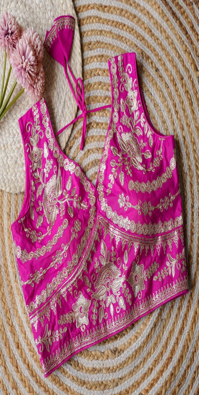 Beautiful Embroidery Sequence And Coding Blouse C ollection - Image 15