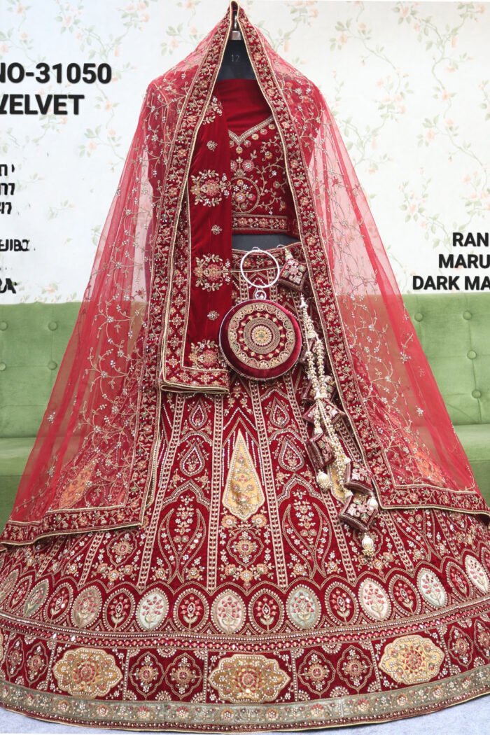 Velvet 12 Kali Bridel Heavy Lehenga Set Collection - Image 2