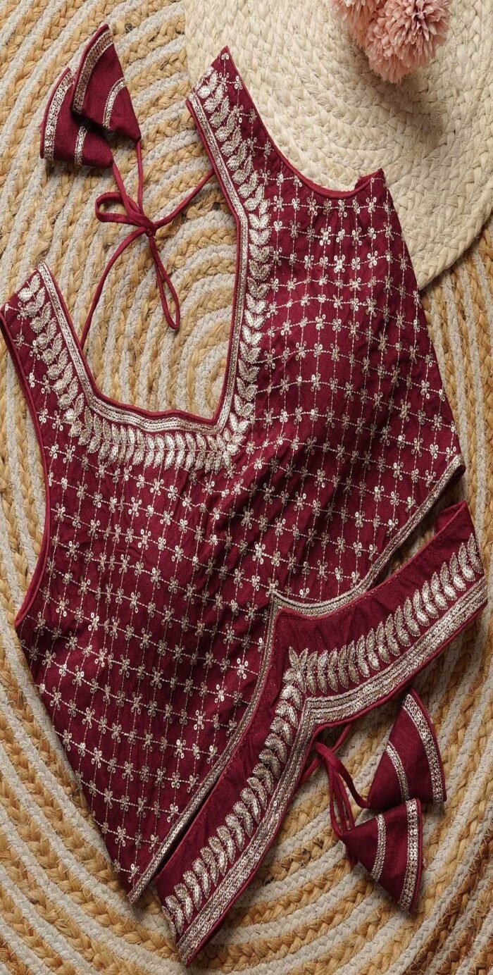 Embroidery And Sequence Work Blouse Collection - Image 6
