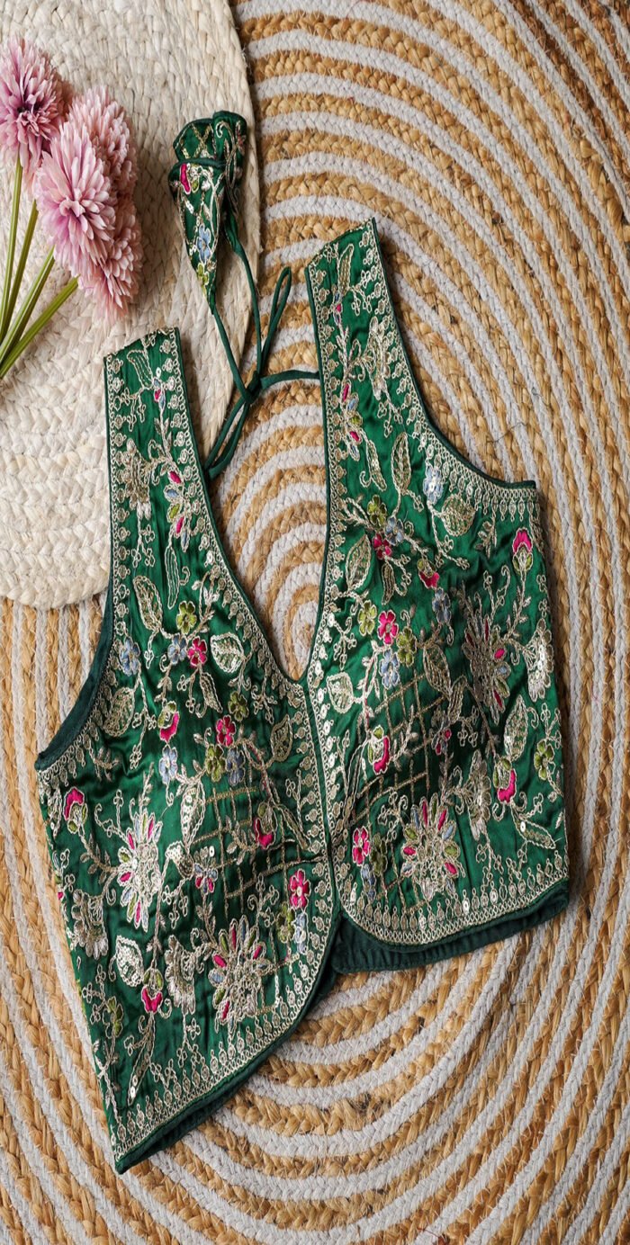 Silk Embroidery Sequence Coding Blouse Collection - Image 6