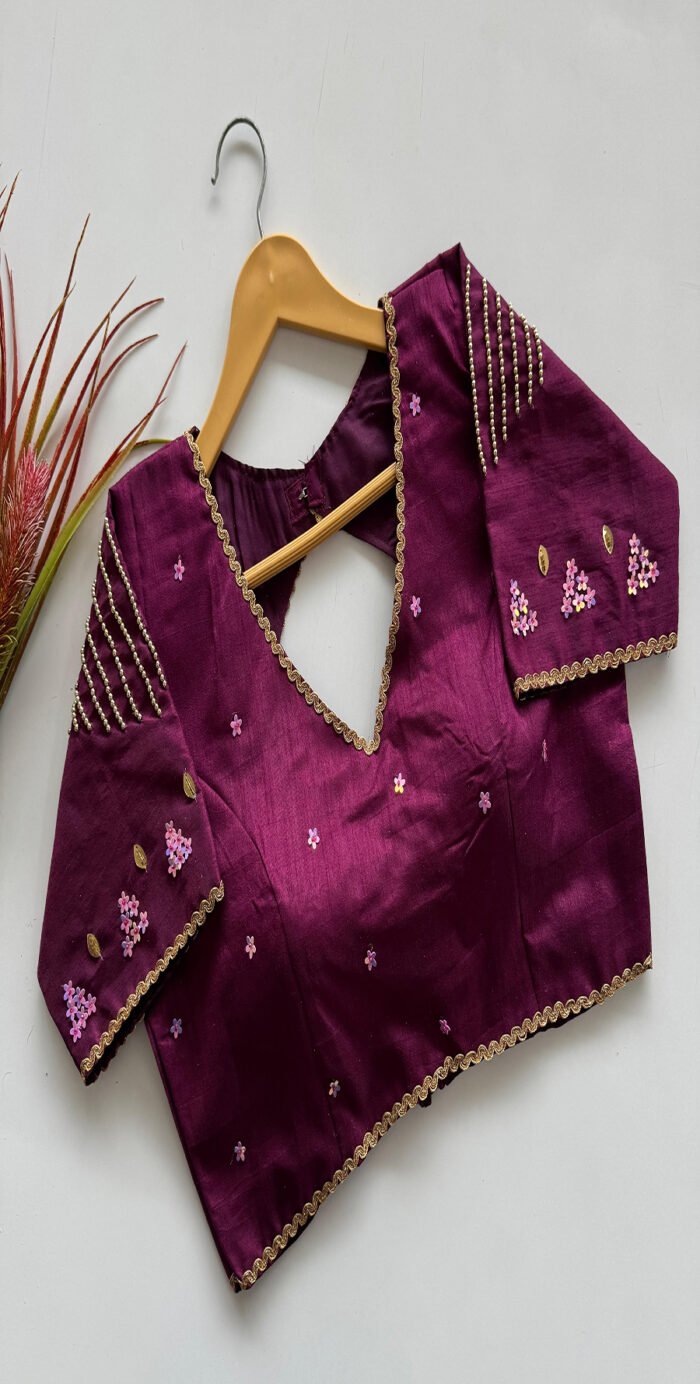 Deginer Silk Golden Handwork Blouse Collection - Image 3