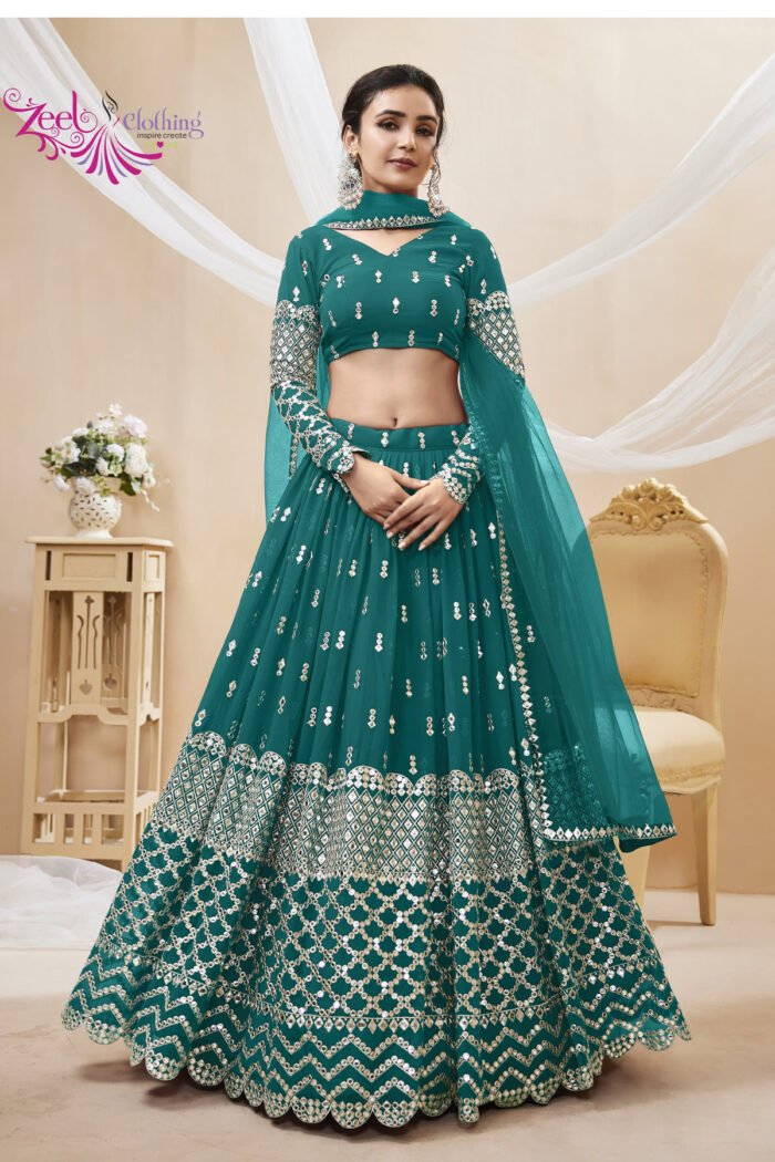 Zeel Lehenga Georgette Sequins Embroidery Work - Image 7