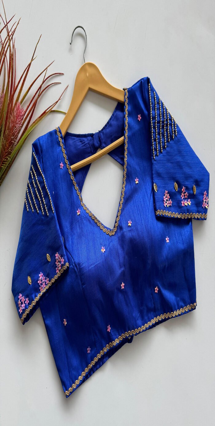 Deginer Silk Golden Handwork Blouse Collection - Image 2