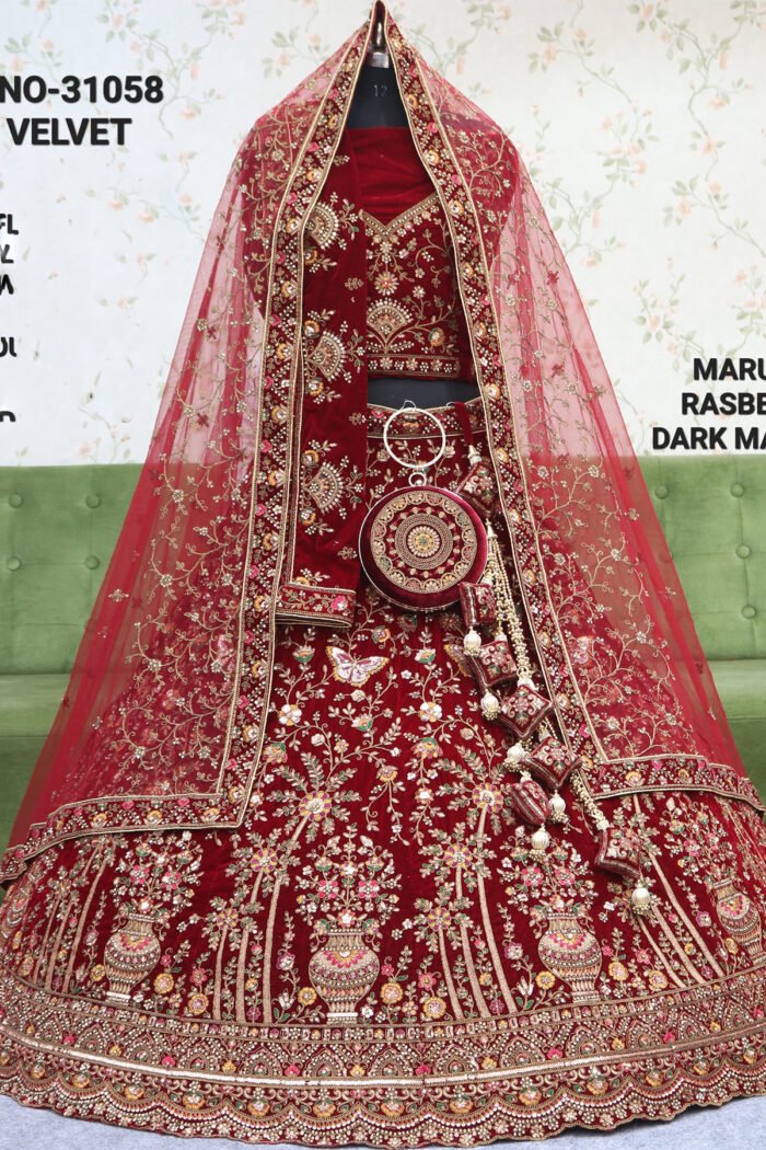 Velvet 12 Kali Bridel Heavy Lehenga Set Collection - Image 3
