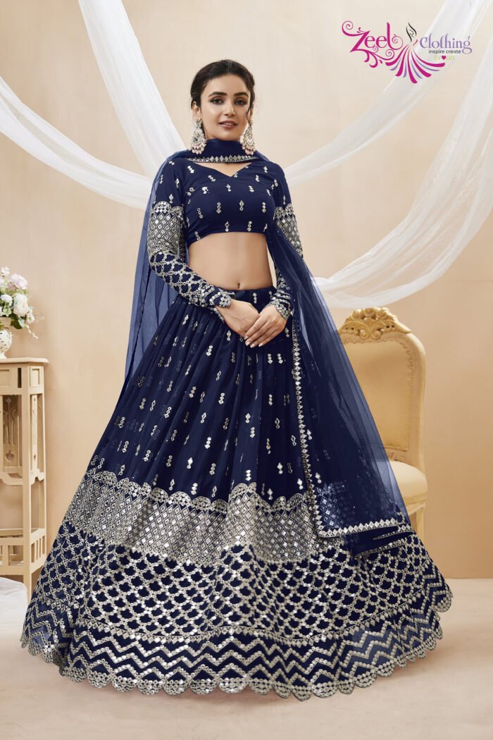 Zeel Lehenga Georgette Sequins Embroidery Work - Image 6
