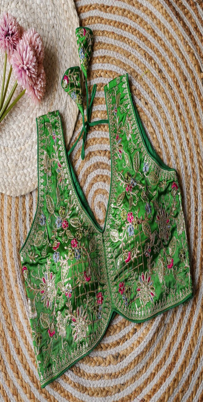 Silk Embroidery Sequence Coding Blouse Collection - Image 3