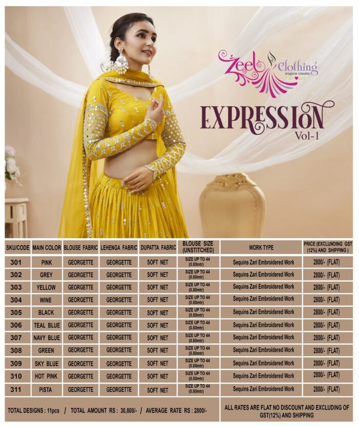 Zeel Lehenga Georgette Sequins Embroidery Work - Image 12