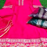 Designer Collar Kurti Set With Collection