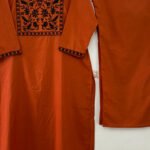 Cotton Kurti Palazzo Set with Embroidery Work