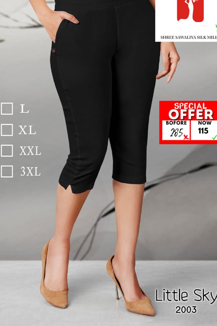Lycra Knee Lenght Leggings Wholsale Collection - Image 11