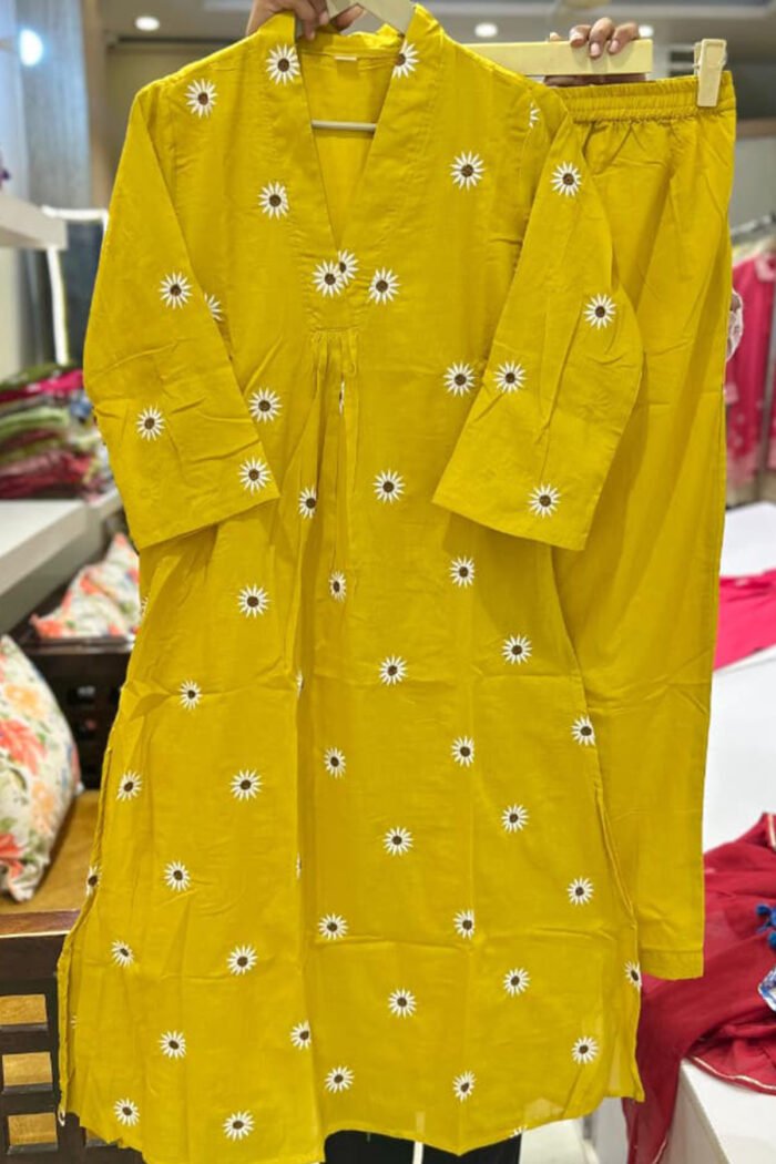 Premium Jaipuri Embroidery Kurti Set Collection - Image 3