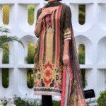 Straight Kurta With Embroidery Work Pant Dupatta Set