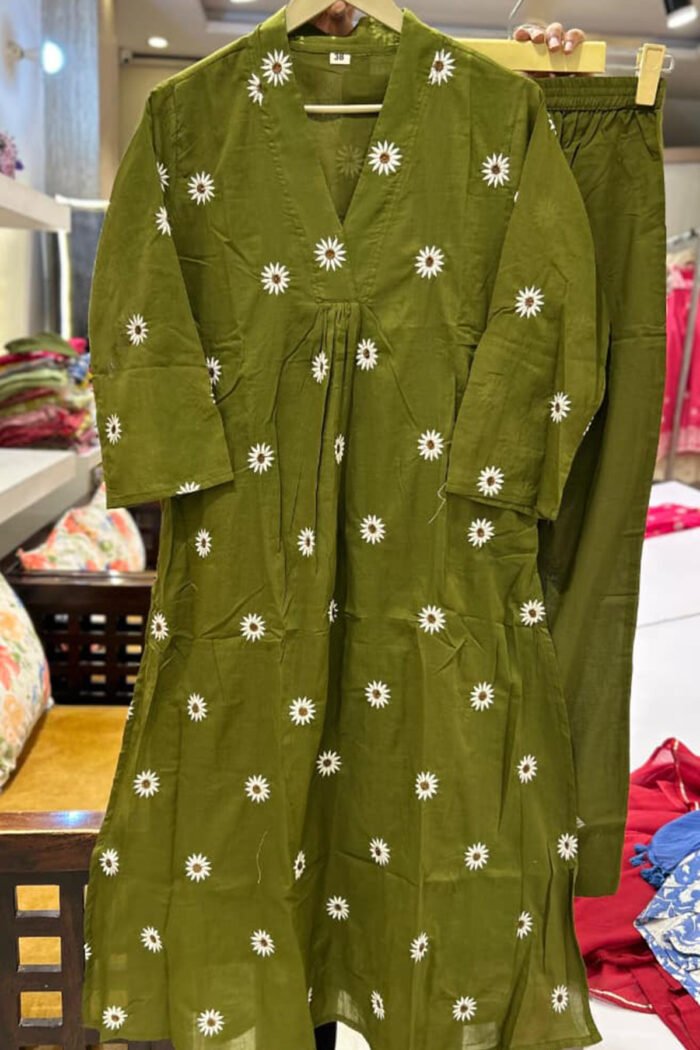 Premium Jaipuri Embroidery Kurti Set Collection - Image 5