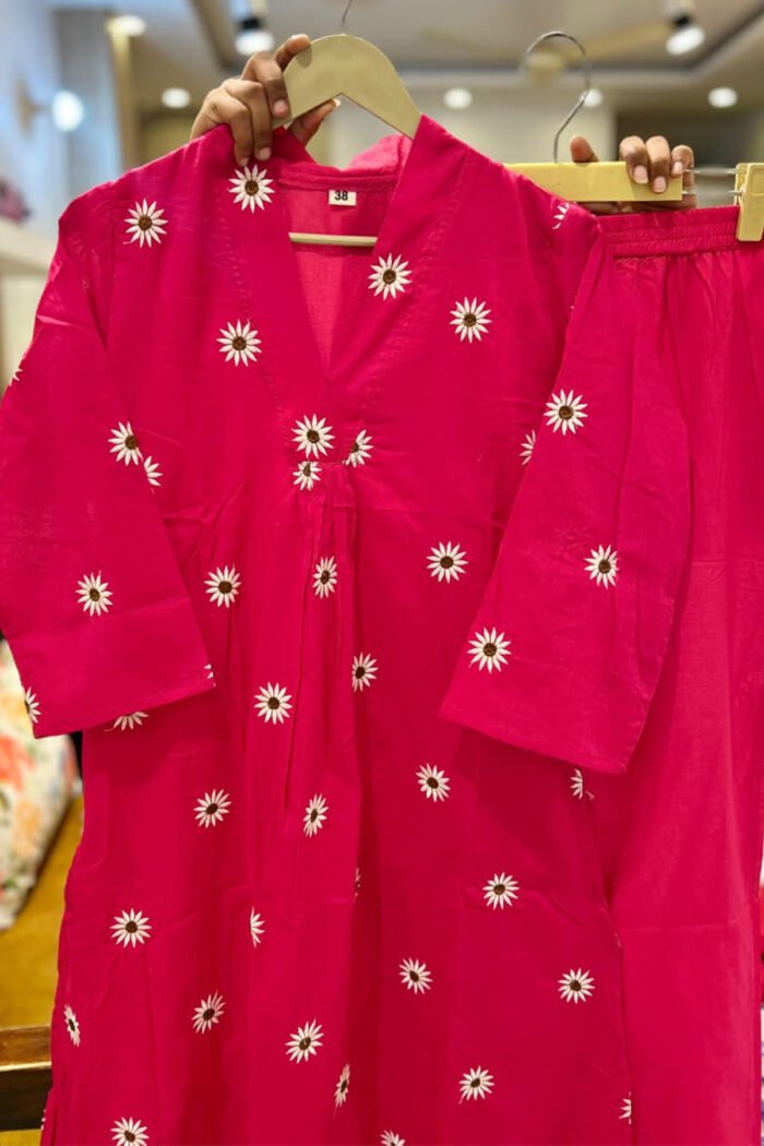 Premium Jaipuri Embroidery Kurti Set Collection - Image 2