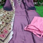 Purple With Kurti Pent Set Digital Print Dupatta Collection