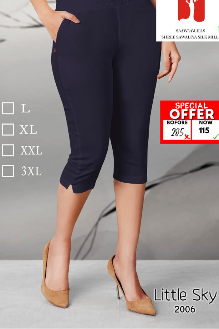 Lycra Knee Lenght Leggings Wholsale Collection - Image 7