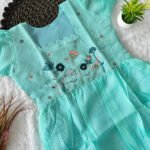 Premium Soft Kota Checks Handwork Gown