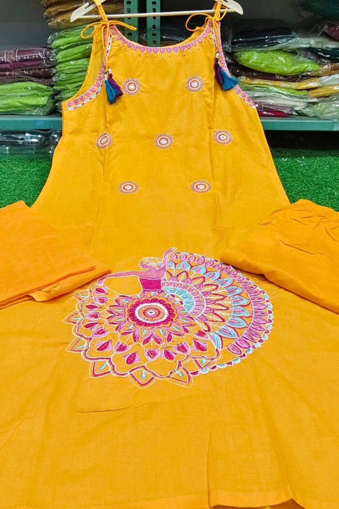 Pure Cotton Suit With Fine Thread Embroidery Work - Image 6