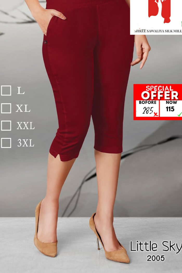 Lycra Knee Lenght Leggings Wholsale Collection - Image 6