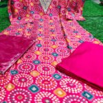 Vetikan Silk Kurti With Bandhani Print Work