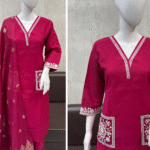 Cotton Embroidery Work Kurti Pant Set