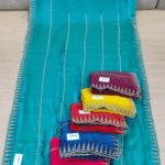 Satin Fendy Jarkan Cut Work Border Wholesale Saree