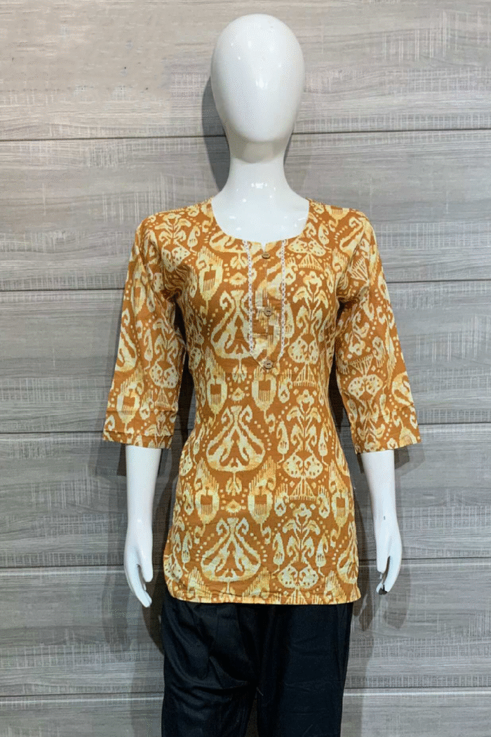 Jaipuri Cotton Short Kurti Printed Set - Image 14