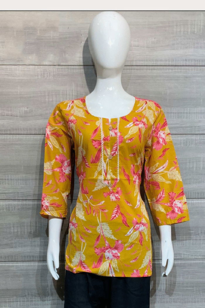 Jaipuri Cotton Short Kurti Printed Set - Image 18