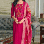 Viscose Silk Embroidery Kurti Palazo Set
