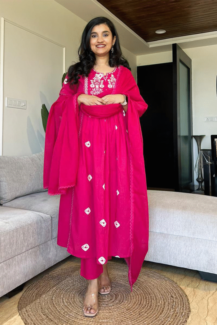 Cotton Flared Threadwork Embroidery Set - Image 2