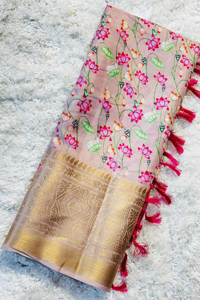 Banarasi Printed Silk Saree Festive Collection - Image 3