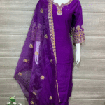 Vatican Silk Kurti Set With Embroidery Work