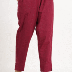 Cotton Solid Pants With Pocket